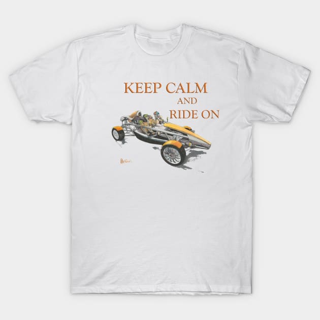 Dodo Keep calm and ride on teeshirt mug apparel cards mobile covers T-Shirt by The Dodo Gallery